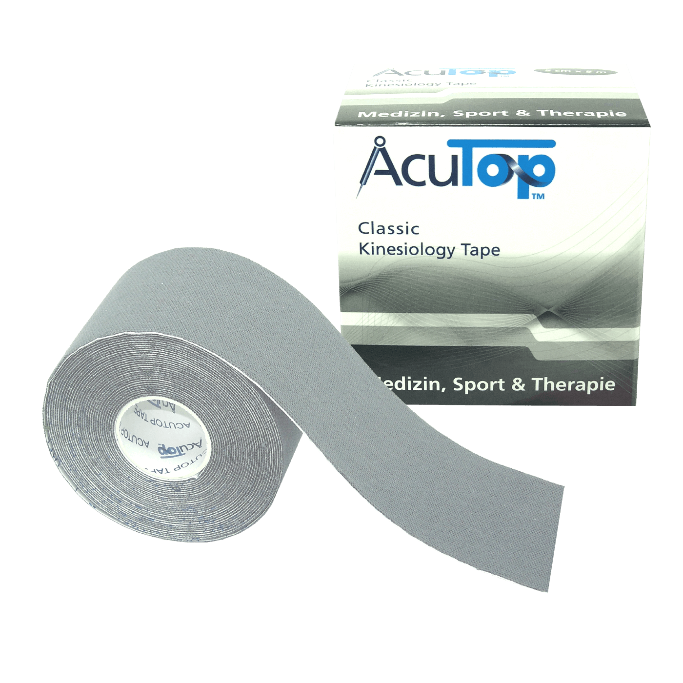 Acutop - Classic Kinesiologie Tape - Grijs - 5cm x 5m - Intertaping.nl