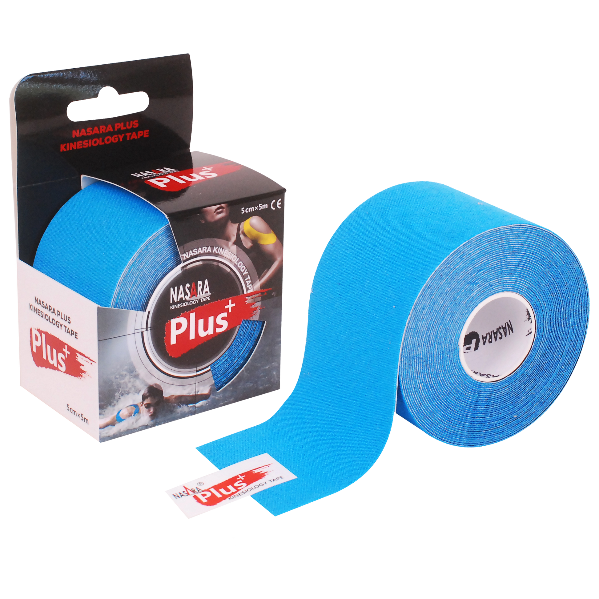 Nasara Plus - Kinesiologie Tape - Blauw - 5cm x 5m - Intertaping.nl