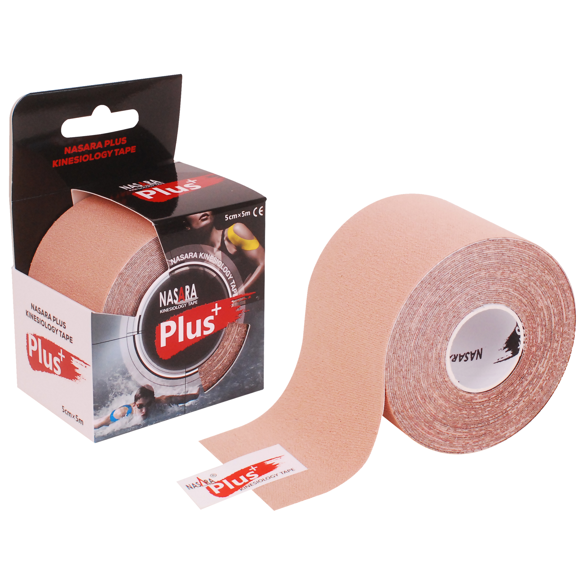 Nasara Plus - Kinesiologie Tape -Beige - 5cm x 5m - Intertaping.nl